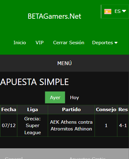 boleto de apuesta vip ganada